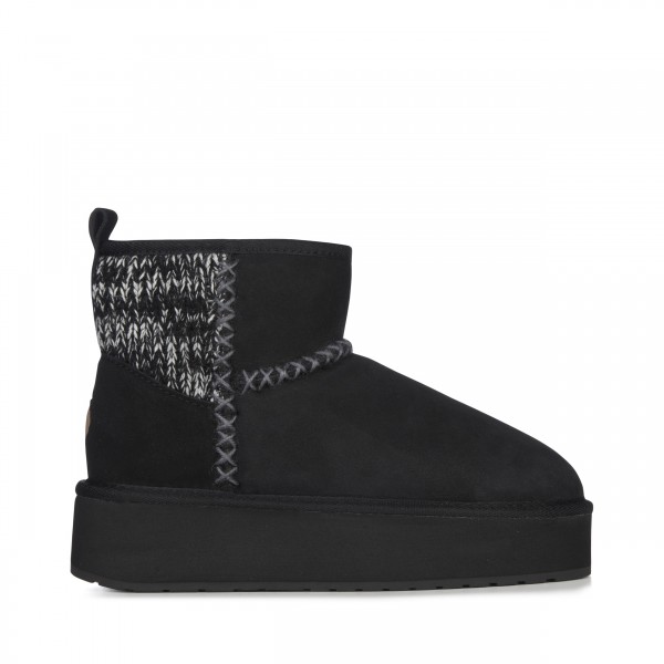 EMU  batukai su merinosų avikailiu Stinger Knit Platform Black